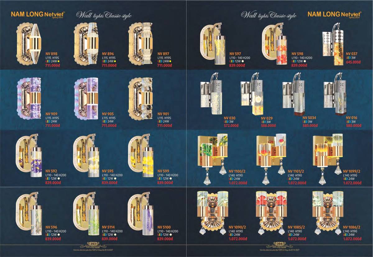 Đèn trang trí NAM LONG Catalogue và Bảng giá tại Bình Dương /Page 91